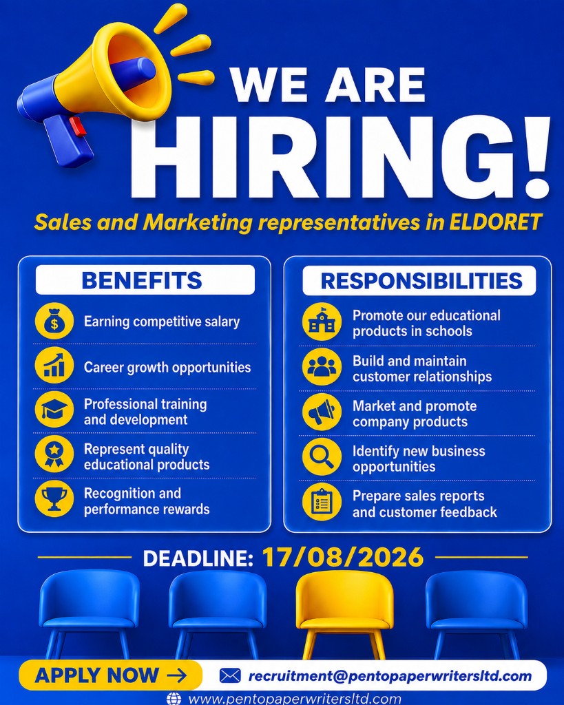 Sales and Marketing Representative in Eldoret