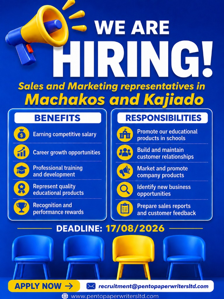 Sales and Marketing Representative in Machakos & Kajiado