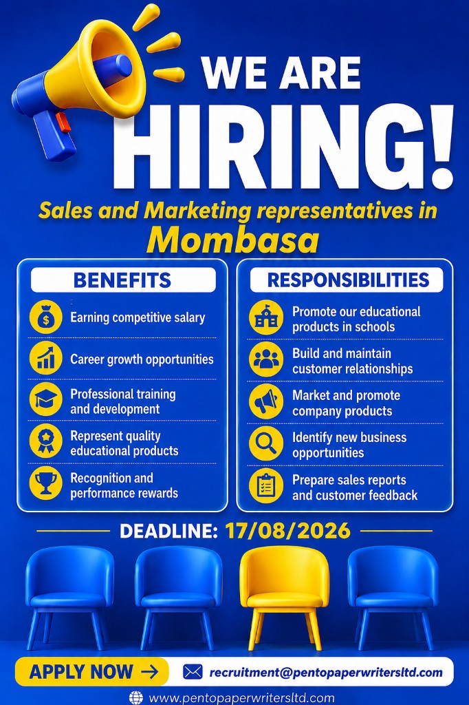 Sales and Marketing Representative in Mombasa